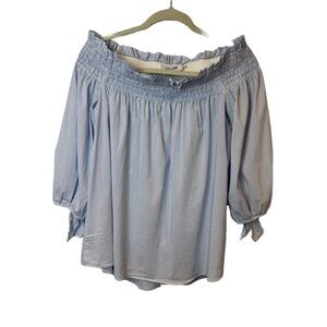 Do+Be Off Shoulder Striped Blouse M
